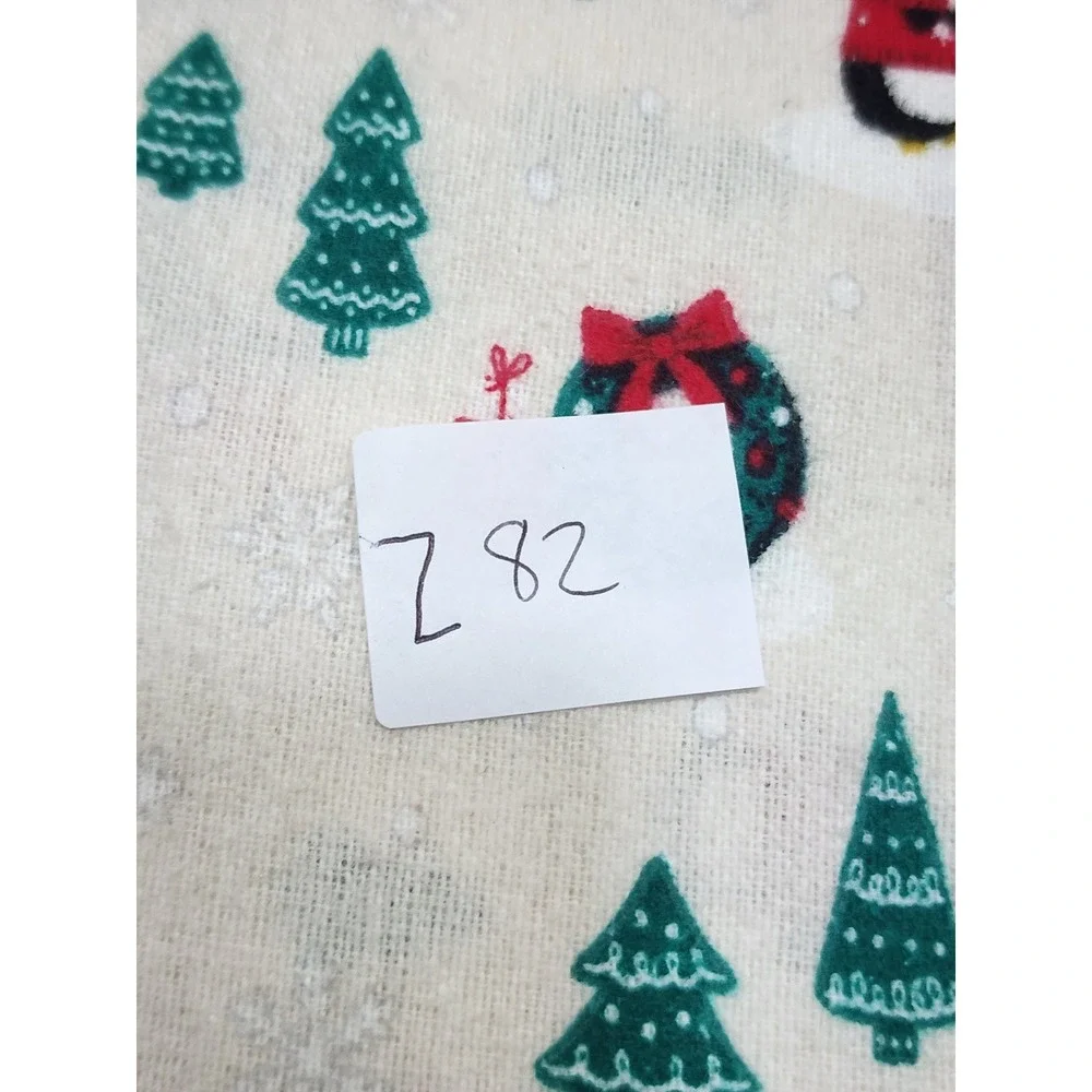 Christmas Flannel Sheet Set King Winter Holiday Santa Gingerbread 4pc